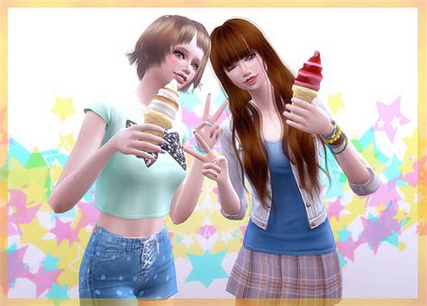 Soft Ice Cream Poses At A Luckyday Sims 4 Updates