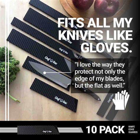 Chef Sac Knife Edge Guard 10 Piece Set Knife Guards For Max Safety
