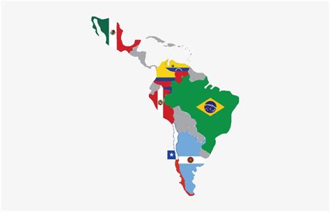 Spain And Mexico Latin America Map Flag Png Image Transparent Png