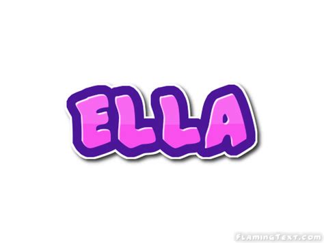 Ella Logo Free Name Design Tool From Flaming Text