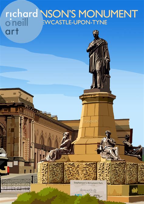 Stephensons Monument Newcastle Upon Tyne Art Print Richard Oneill