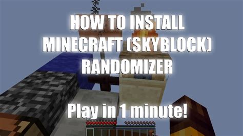 How To Install Minecraft Skyblock Randomizer Datapack Youtube