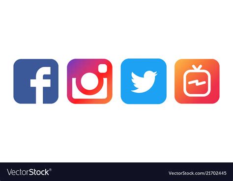 Top social media logos in 19 styles, from colorful to minimalist icons for web, mobile, and graphic design. Collection of popular social media logos printed Vector Image