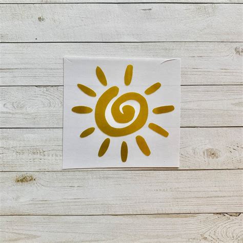 Sun Decal Sun Vinyl Decal Sun Sticker Weather Decal Etsy