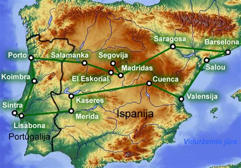 Ispanija Ir Portugalija Pažintinė Kelionė Lėktuvu į Ispaniją