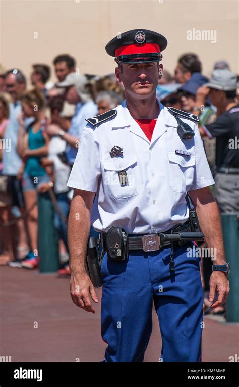 Compagnie Des Carabiniers Du Prince A Monaco Palace Guard On Duty