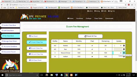 College Management System Using Php Mysqli With Source Code Free