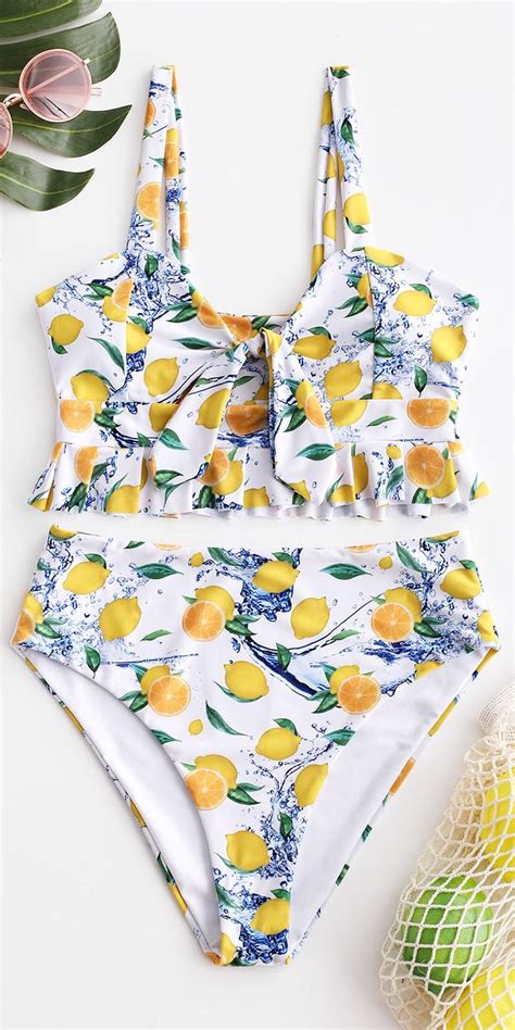 Cute Fruit Print Summer Bathing Suit Swimwear Tankini Swimsuits For