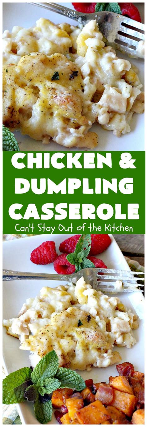 Because this chicken casserole recipe is really easy to prepare. Chicken and Dumpling Casserole - Can't Stay Out of the Kitchen