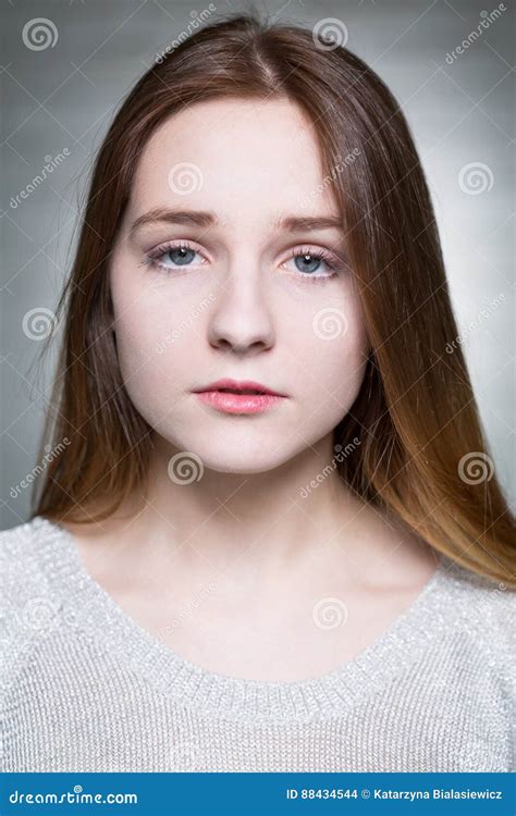 Serious Young Teenager Stock Photo Image Of Innocent 88434544