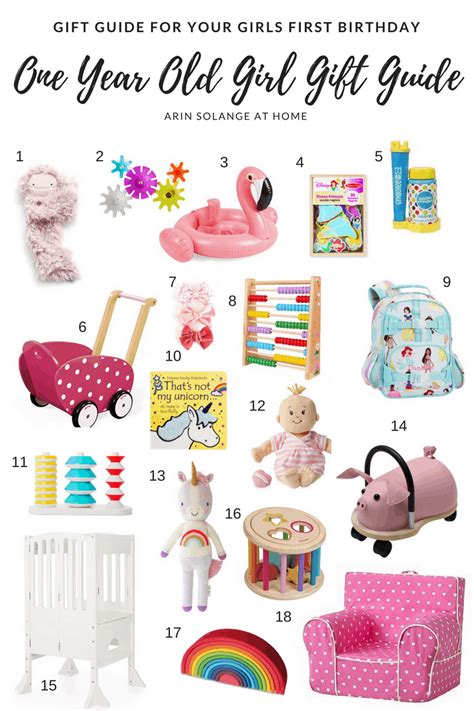 Celebrate a special little lady's first birthday with a unique gift from the gift experience. One Year Old Girl Gift Guide - arinsolangeathome
