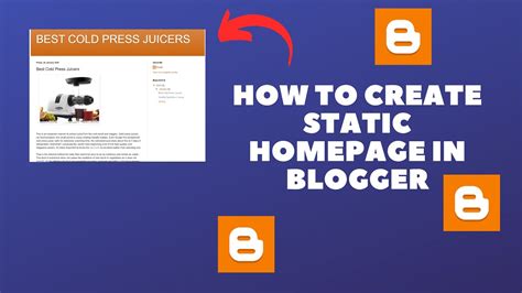 How To Create Static Homepage In Blogger 2020 Setup Static Homepage