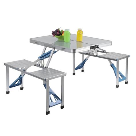 Portable Folding Picnic Table Fold Up Travel Camping Table With