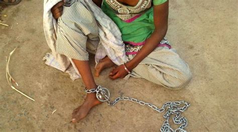 Gujarat 19 Yr Old Girl Tied With Iron Chain To Prevent Her From