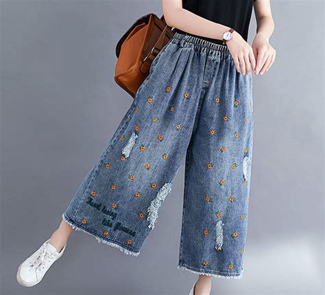 Woman Fashion Loose Pants Loose Jeans Casual Jeans Demin Jeans Etsy
