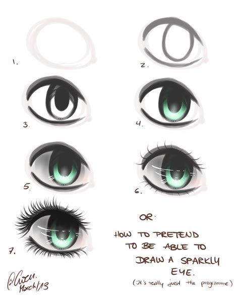 How To Draw An Eye In Seven Easy Steps By Thegweny On Deviantart