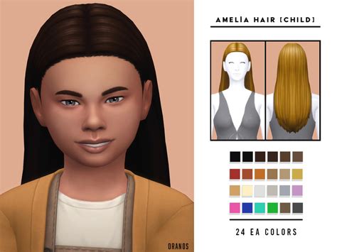 The Sims Resource Amelia Hair Child