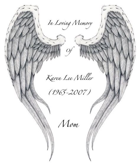 Angels Wings In Loving Memory Remembrance Tattoos Mom Tattoos