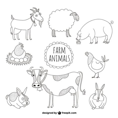 We have an about farm animals worksheet, farm animals math worksheets, word scrambles, spelling practice worksheets and lots more. Free Vector | Farm animals illustrations