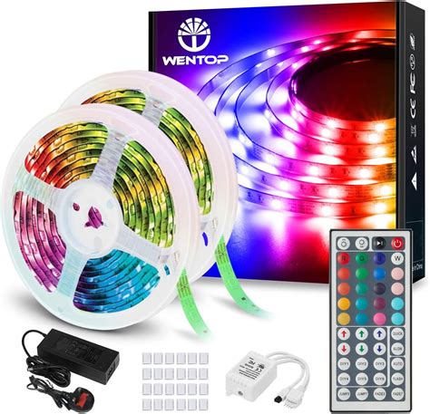 Wentop Led Strip Llights With Remote 20m Multi Color Changing Led