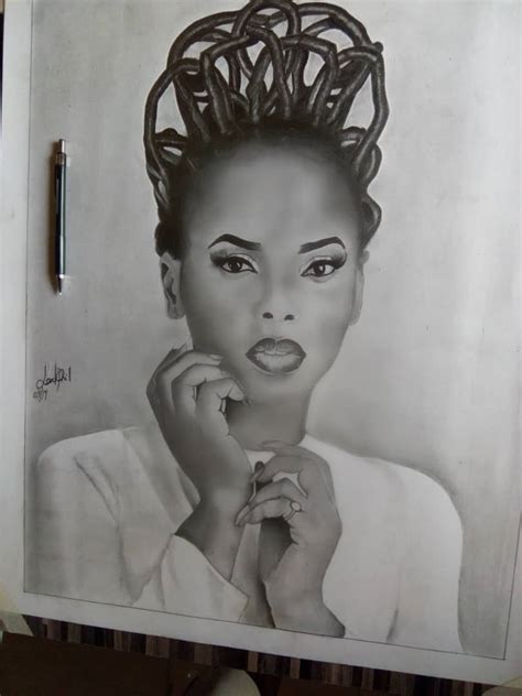 Impressive Pencil Drawing Of Chidinma Celebrities Nigeria