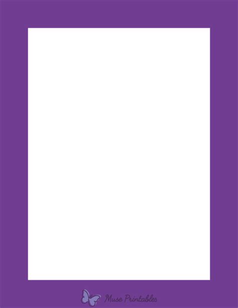 Printable Violet Solid Page Border