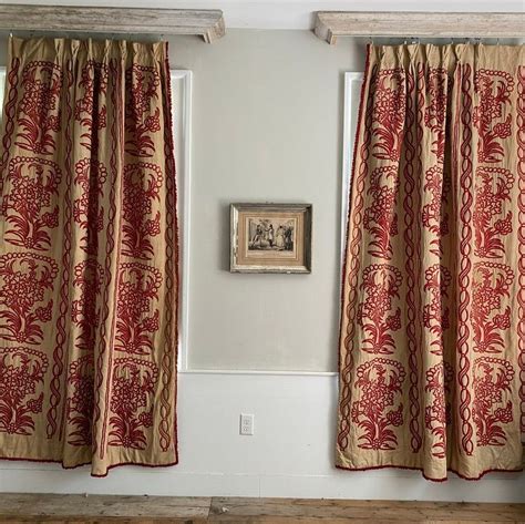 Antique French Curtains For Cottage Look Interior Or French Country