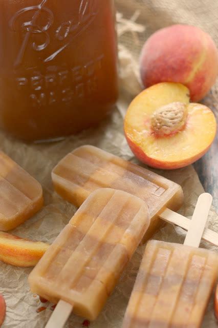 Sweet Tea Peach Popsicles With Or Without Peach Bourbon All Roads Lead To The Kitchen