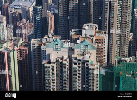 Tall Buildings In The Centre Of Hong Kong Stock Photo Alamy