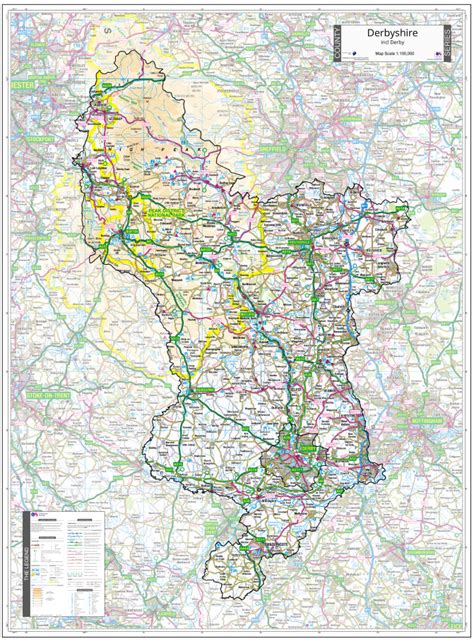 Derbyshire County Map 2021 Map Logic