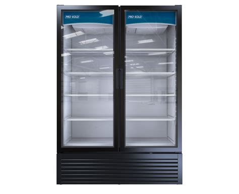 Pro Kold Vc 43 Space Saver 47 3 8 Wide Two Door Glass Cooler Swing Open Style Free Shipping 5