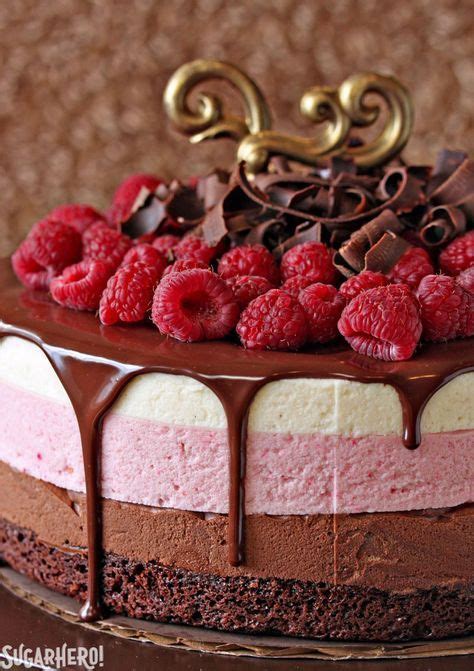 Schokoladen-Himbeer-Mousse-Kuchen | von SugarHero.com | Raspberry ...