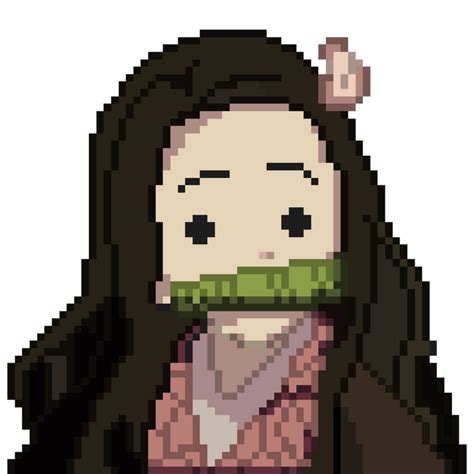 Nezuko Pixel Art By Matildamanent456 On Deviantart