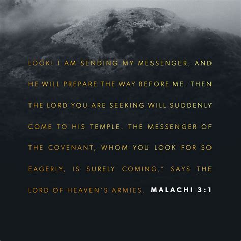 “look I Am Sending My Messenger And He Will Prepare The Way Before Me