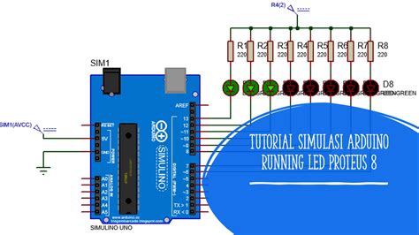 Tutorial Arduino Simulasi Running Led Proteus 8 Mikrokontroler Dan Cloud