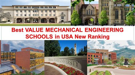 Best Value Mechanical Engineering Schools New Ranking Youtube