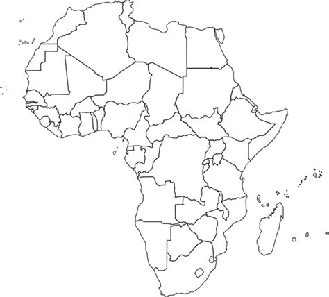 Blank Africa Map With Country Outlines