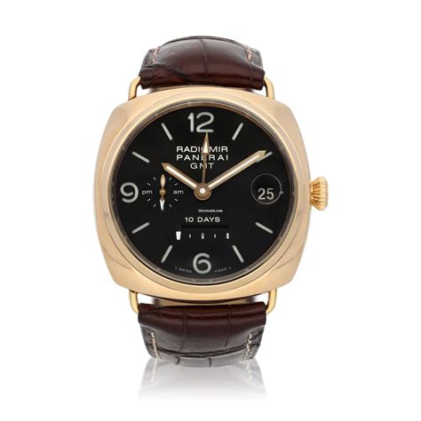 Panerai Radiomir 10 Days Gmt Ref Pam00273 A Pink Gold Dual For