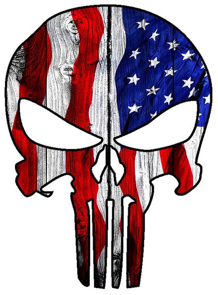 Punisher Skull Military American Flag Us Sticker Decal Large 8