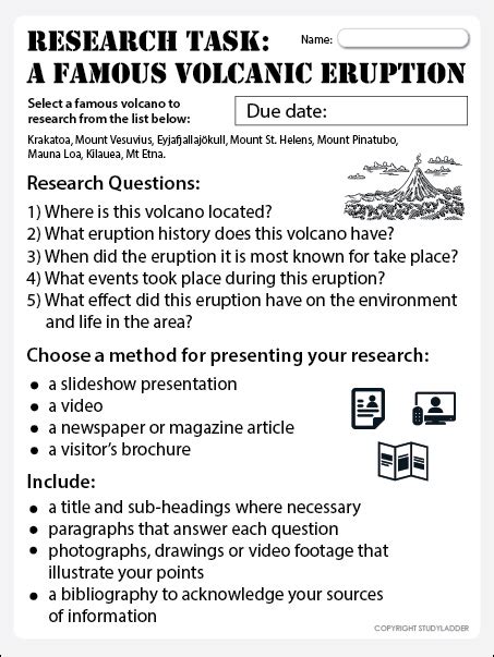Famous Volcanoes Research Studyladder Interactive Learning Games