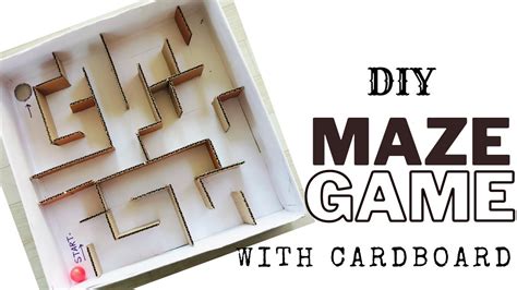How To Make Maze Game With Cardboard Cardboard Craft Diy Maze Game