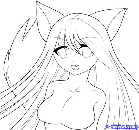 Anime Wolf Girl Drawing Base