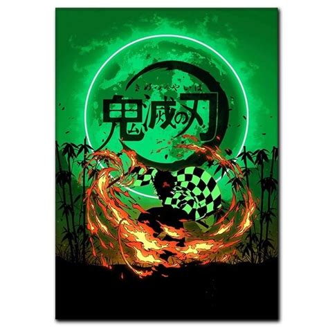 Anime Demon Slayer Poster Canvas Wall Art Demon Slayer Store