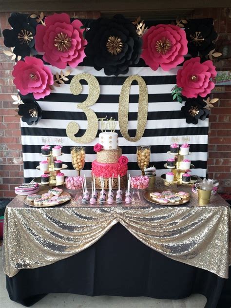 Plenty to choose from to celebrate this milestone include over the hill and more. Kate Spade Cake Table - 30th Birthday | Paper Flowers, Cake, Cake Pops, Cupcakes, Cookies ...