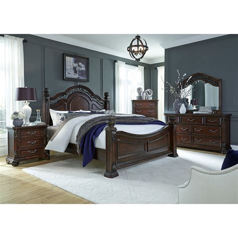 Liberty Furniture Messina Cherry King Bedroom Group Standard