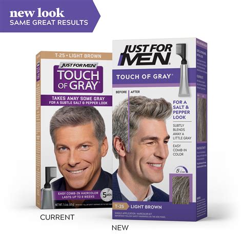 Just For Men Touch Of Gray Gray Hair Coloring For Mens With Comb