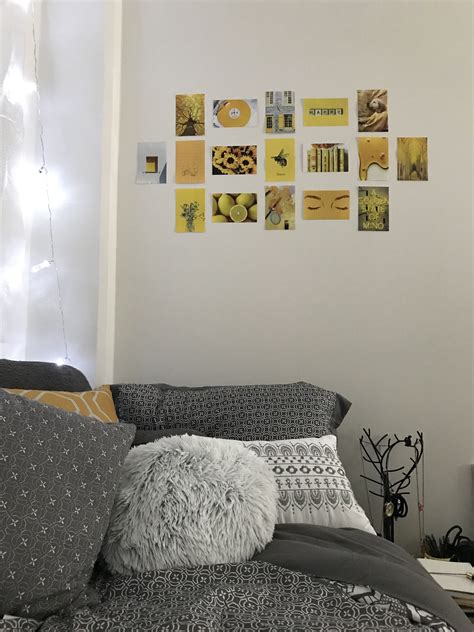 One of the biggest challenge to tackle? Simple yellow aesthetic wall decor for your dorm! | Dorm ...