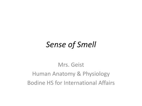 Ppt Sense Of Smell Powerpoint Presentation Free Download Id2365403