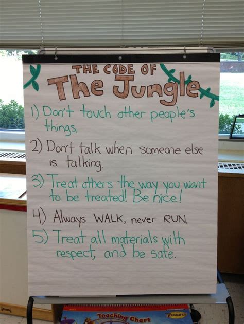 Set Of Class Rules Made By Students In My Jungle Themed Classroom