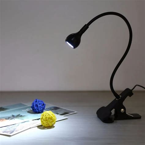 USB LED Table Lamp Flexible Gooseneck Book Light Clip On Adjustable